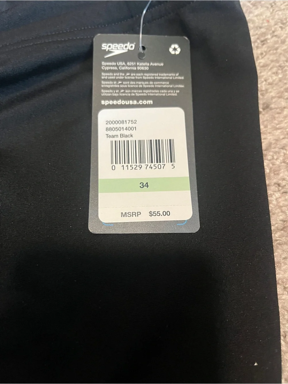 Speedo Men's Swimsuit Jammer Endurance+ Solid USA Adult 2222/bb4-2